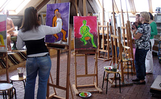 informatie over modelschilderen op een atelier bij een kunstenaar in Tilburg of Wageningen