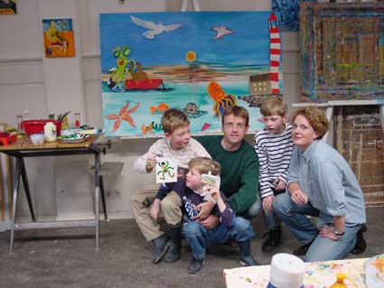 workshop schilderen met familieleden en/of huisgenoten